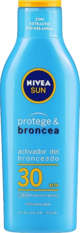 Sonnenschutzmilch Schutz und Bräune - Nivea Sun Protect & Bronze Sun Milk SPF30 — Bild N1