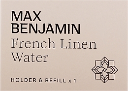 Auto-Lufterfrischer - Max Benjamin Car Fragrance French Linen Water Holder & Refill — Bild N2