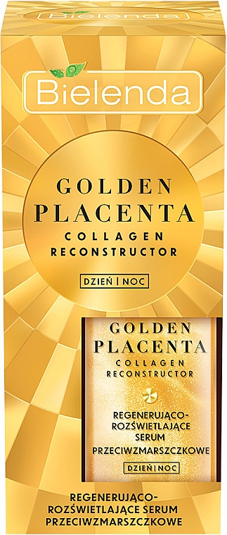 Regenerierendes Gesichtsserum gegen Falten mit Soja-Phytoplazenta und Kollagen - Bielenda Golden Placenta Collagen Reconstructor — Bild N3