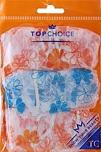 Duschhaube 30659 zwei orange und blau mit Blumen 3 St. - Top Choice — Bild N1