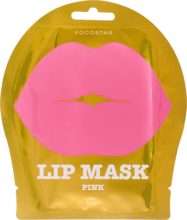 Hydrogel Lippenmaske mit Pfirsich - Kocostar Lip Mask Pink — Bild N1