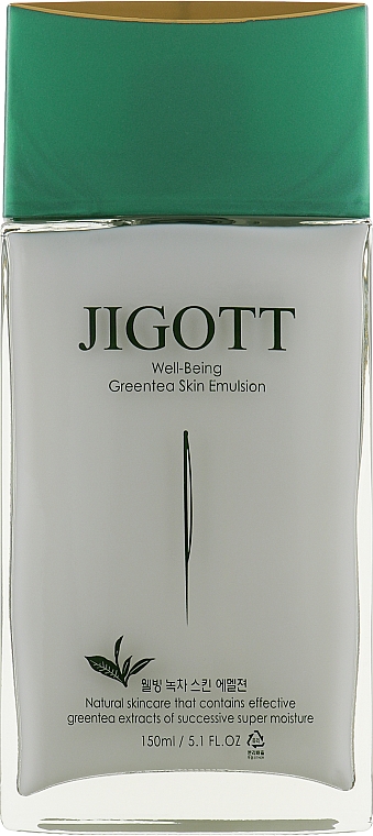 Set - Jigott Well Being Green Tea (emulsion/150ml + toner/150ml + emulsion/30ml + toner/30ml) — Bild N3