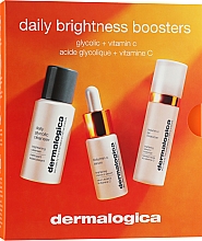 Düfte, Parfümerie und Kosmetik Set - Dermalogica Daily Brightness Boosters Kit (f/gel/15ml + ser/10ml + cleanser/30ml)