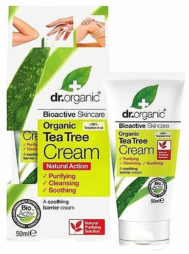 Beruhigende Körpercreme mit Teebaum - Dr. Organic Bioactive Skincare Tea Tree Cream — Bild N1