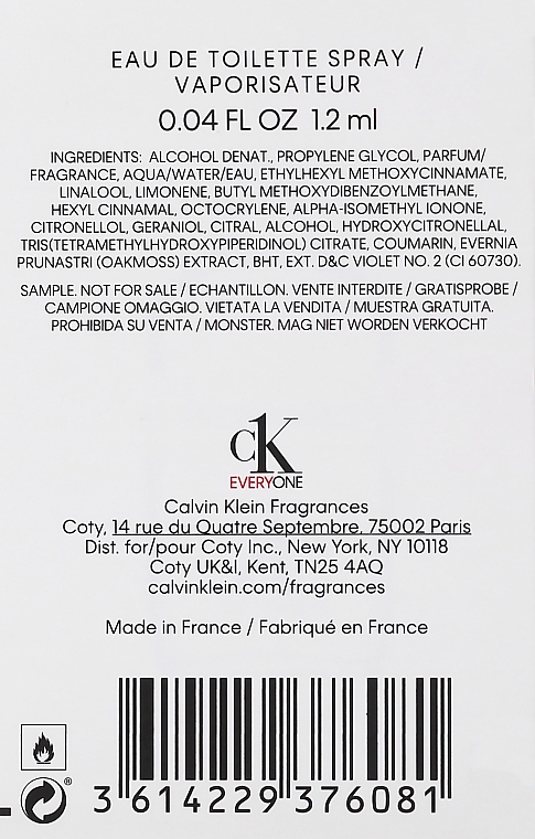 GESCHENK! Calvin Klein CK Everyone - Eau de Toilette (Probe) — Bild N3