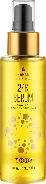 Arganöl-Fluid für geschädigtes Haar - Anagana 24K Argan Oil Serum — Bild N1