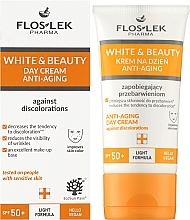 Gesichtscreme - Floslek White & Beauty Day Cream To Prevent Discoloration Spf 50+ — Bild N2