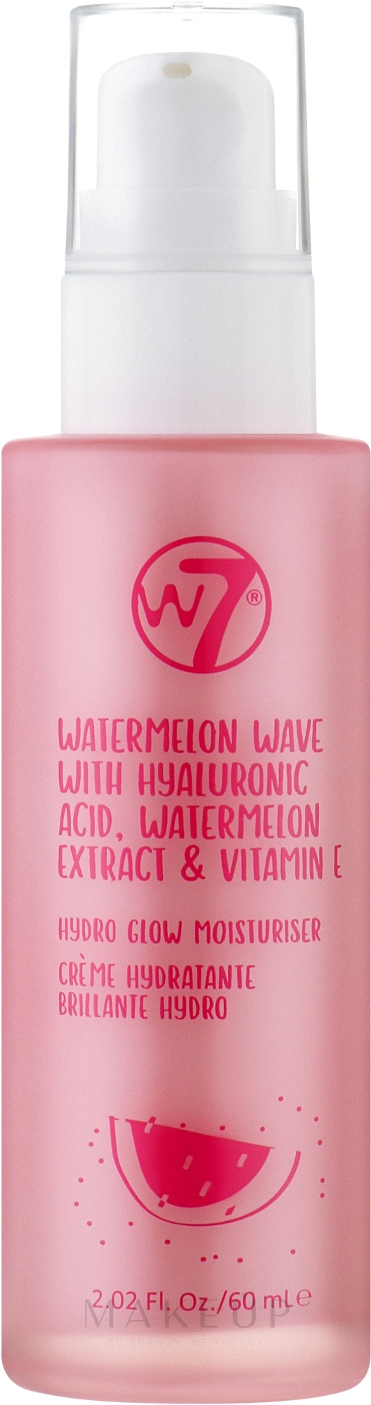 Feuchtigkeitsspendende Gesichtscreme - W7 Watermelon Wave Hydro Glow Moisturiser — Bild 60 ml