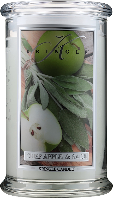 Duftkerze im Glas Apple & Sage - Kringle Candle Crisp Apple and Sage — Bild N2