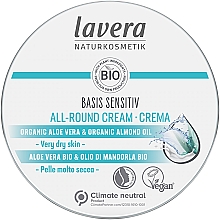 Düfte, Parfümerie und Kosmetik Intensiv pflegende und schützende creme - Lavera Basis Sensitiv All-Round Cream Aloe Vera & Almond Oil