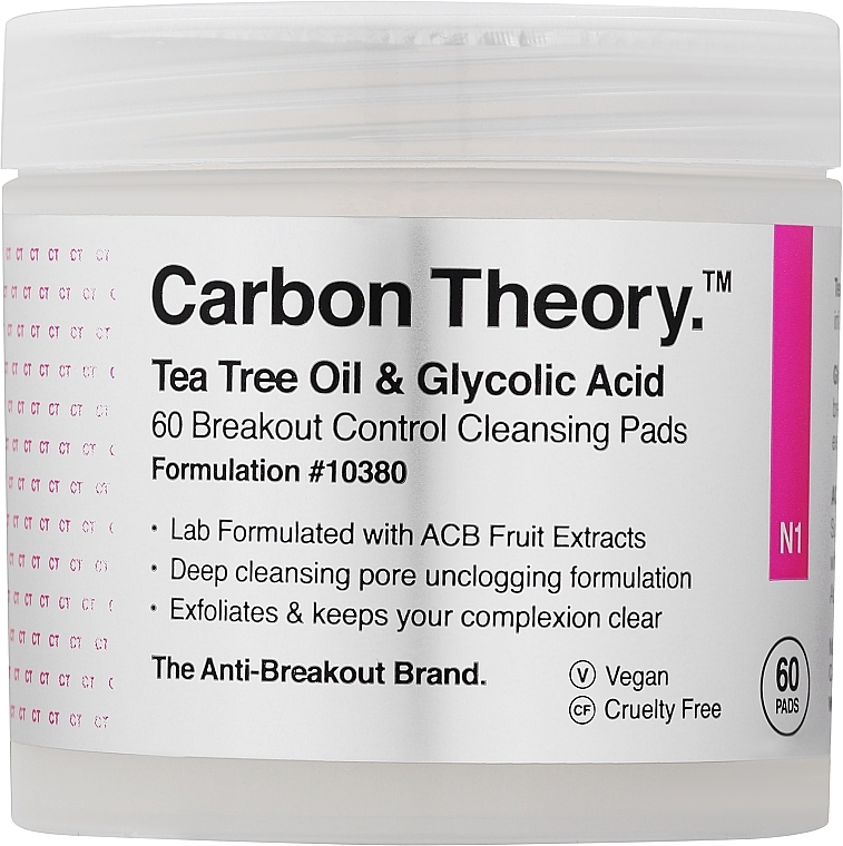 Gesichtsreinigungstücher mit Teebaumöl - Carbon Theory Cleansing Pads Tea Tree Oil — Bild N2