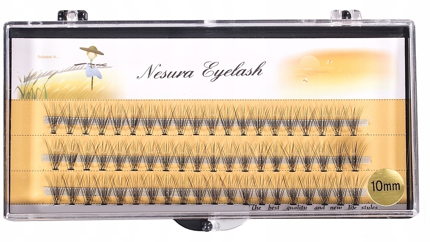 Wimpernbüschel C 10 mm 60 St. - Nesura Eyelash Premium — Bild N2