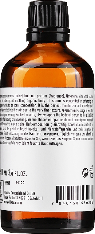 Körperöl Zimt und Ingwer - Oliveda B30 Relaxing Body Oil Cinnamon Ginger — Bild N2
