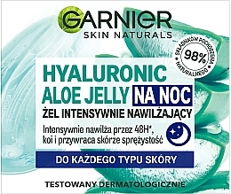 Düfte, Parfümerie und Kosmetik Intensiv feuchtigkeitsspendendes Nachtgel für alle Hauttypen - Garnier Skin Naturals Hyaluronic Aloe