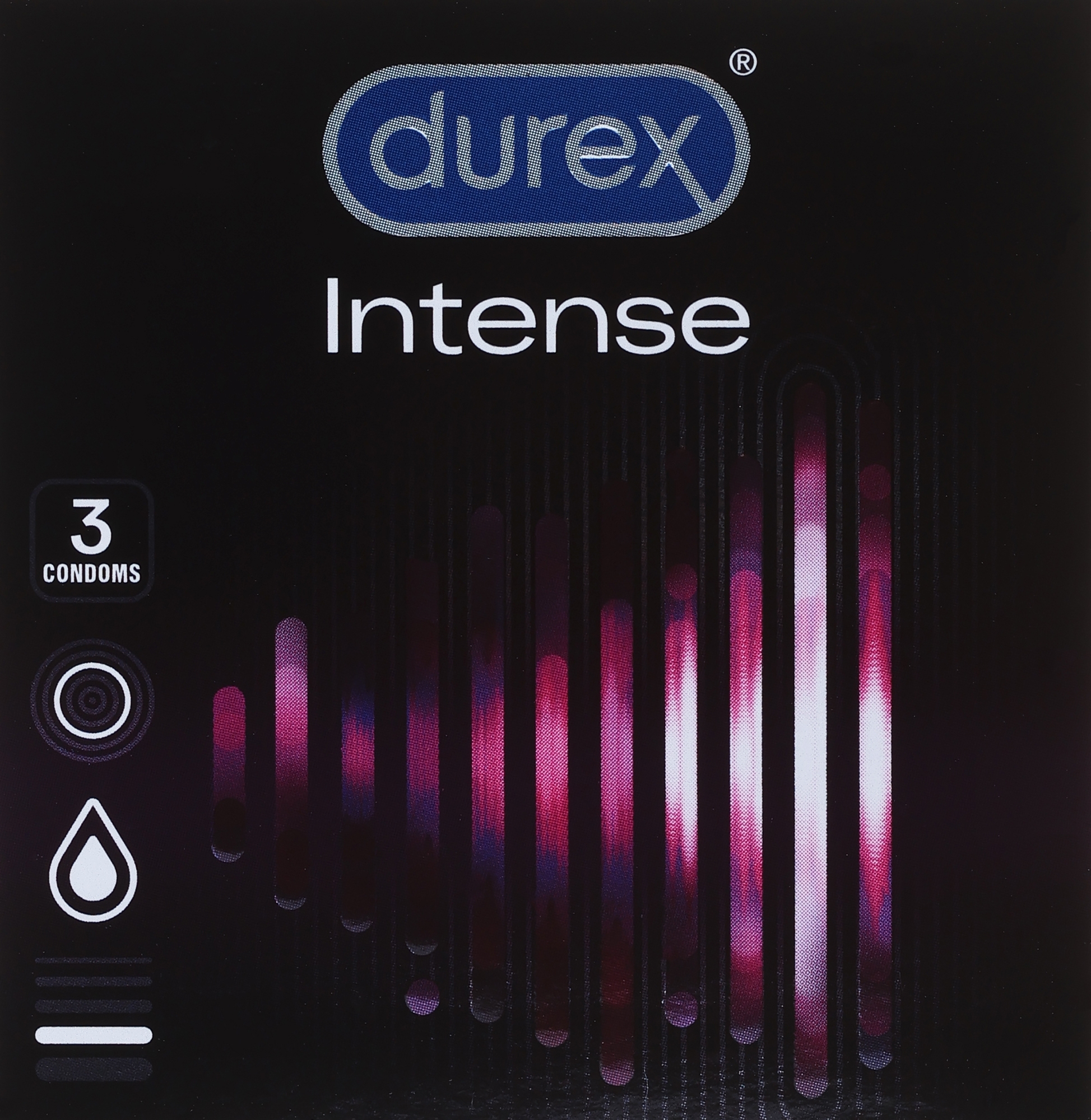 Gerippte und genoppte Kondome mit zusätzlichem Desirex-Gel befeuchtet 3 St. - Durex Intense Orgasmic — Bild 3 St.