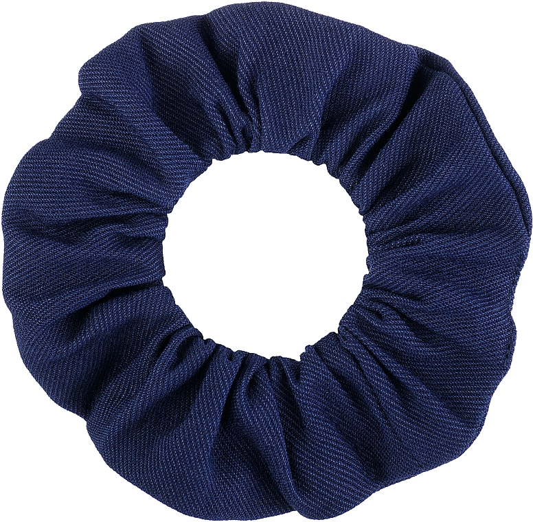 Scrunchie-Haargummi dunkelblau Denim Classic - MAKEUP Hair Accessories — Bild N2