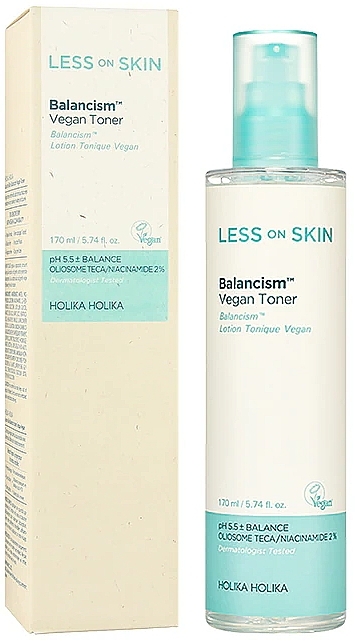 Gesichtstoner - Holika Holika Less On Skin Balancism Vegan Toner — Bild N2