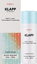 Komplexes Peeling für strahlende Haut - Klapp Multi Level Performance Purify Triple Action Glow Peeling With AHA + BHA — Bild N2