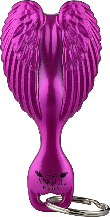 Entwirrbürste mit Schlüsselanhänger für Kinder lila 8,5x4 cm - Tangle Angel Baby Brush Fuchsia