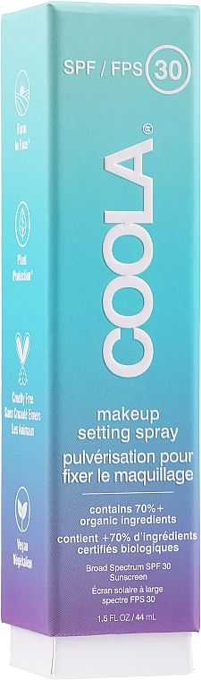 Make-up Fixierspray mit Hyaluronsäure LSF 30 - Coola Face Makeup Setting Spray SPF 30 — Bild N1
