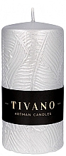 Düfte, Parfümerie und Kosmetik Dekorative Kerze 7x14 cm silber - Artman Tivano