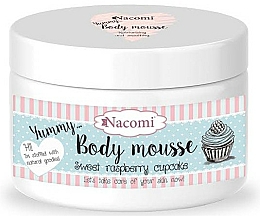 Düfte, Parfümerie und Kosmetik Körpermousse Himbeer-Cupcake mit Sheabutter, Avocado und Sonnenblumenöl - Nacomi Body Mousse