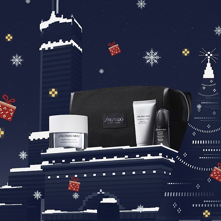 Gesichtspflegeset - Shiseido Men Holiday Kit (Gesichtscreme 50ml + Reinigungscreme 30ml + Gesichtskonzentrat 10ml) — Bild N3