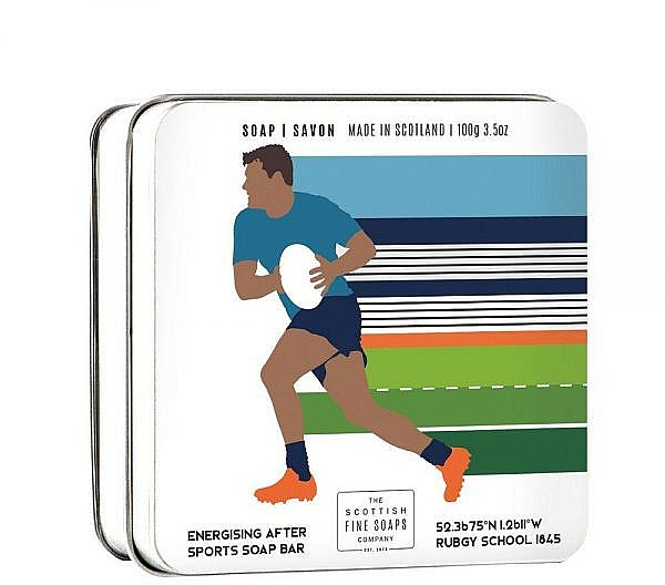Energetisierende Seife nach dem Sport im Metallbox Rugby - Scottish Fine Soaps Rugby Sports Soap In A Tin — Bild N1