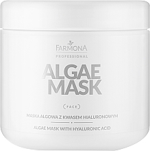 Düfte, Parfümerie und Kosmetik Algenmaske für das Gesicht mit Hyaluronsäure - Farmona Professional Algae Mask With Hyaluronic Acid