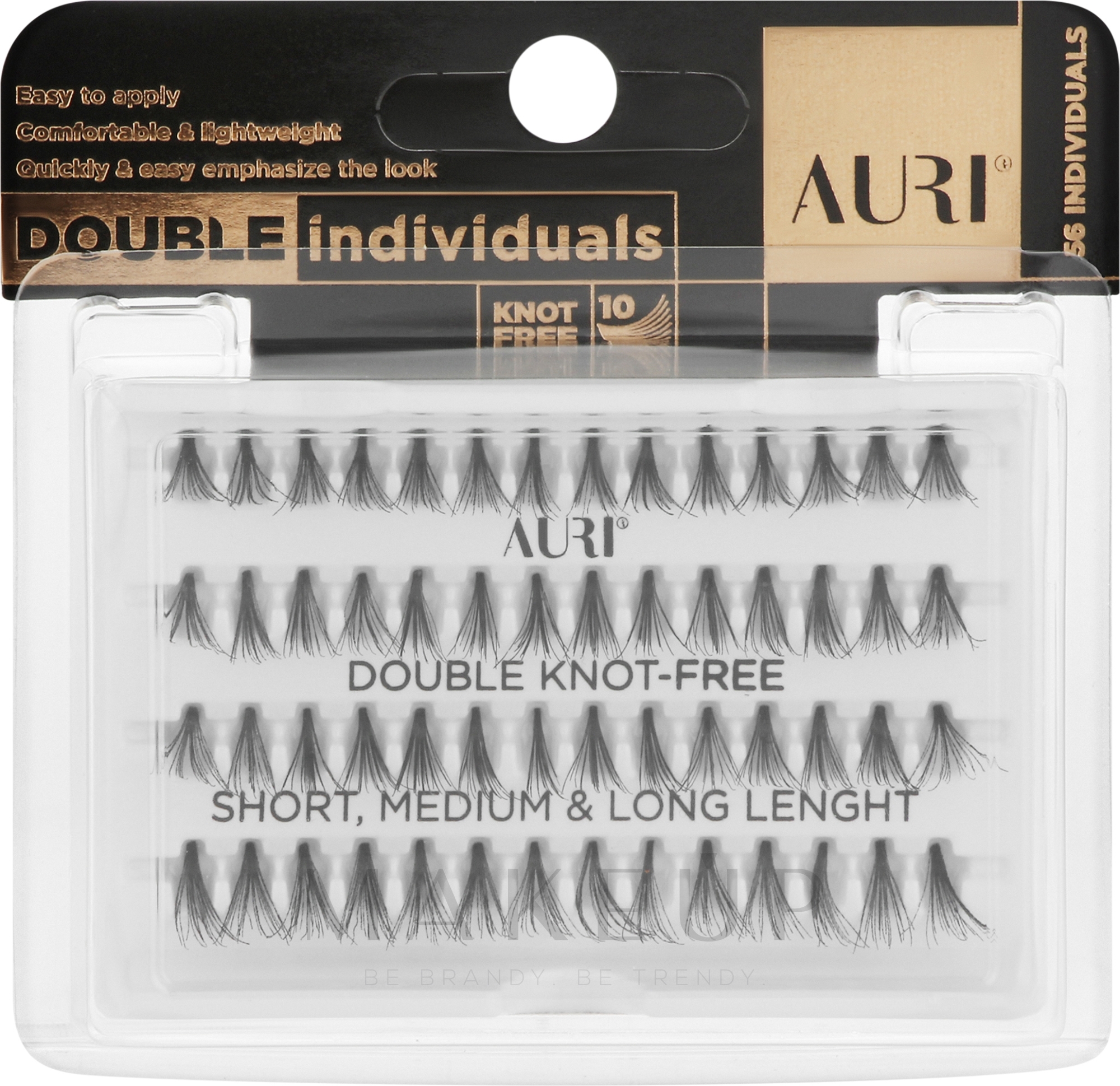 Künstliche Wimpernbüschel - Inter-Vion Auri Double Individuals Mix — Bild 56 St.