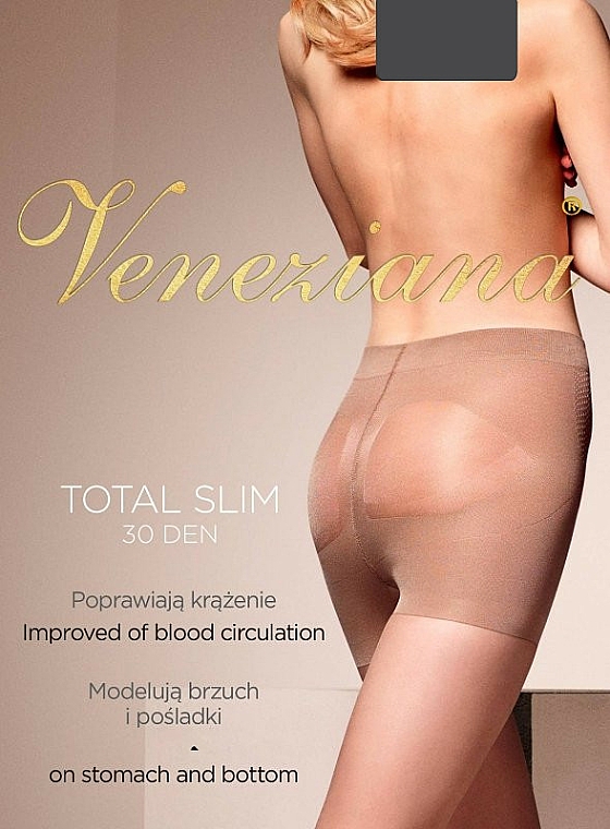 Strumpfhose für Damen Total Slim 30 Den grafitto - Veneziana — Bild N1