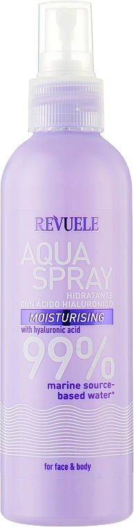 Feuchtigkeitsspendendes Gesichts- und Körperspray mit Hyaluronsäure - Revuele Moisturising For Face & Body Aqua Spray