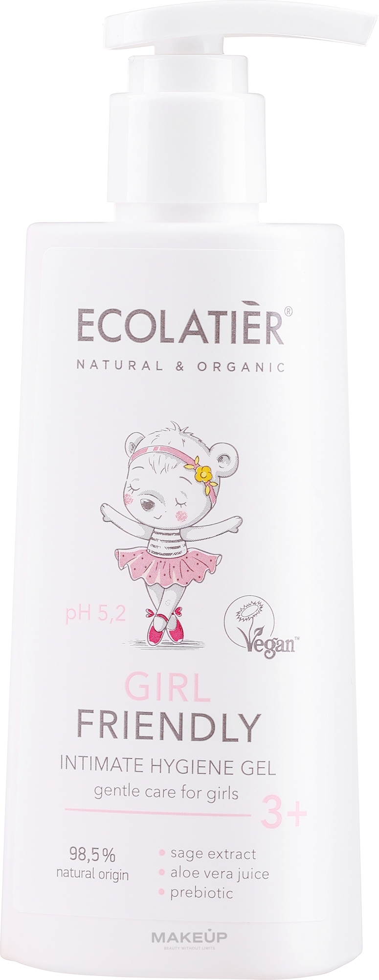 Gel für die Intimhygiene für Mädchen 3+ Jahre - Ecolatier Baby Intimate Gel Girls' Friendly — Bild 150 ml