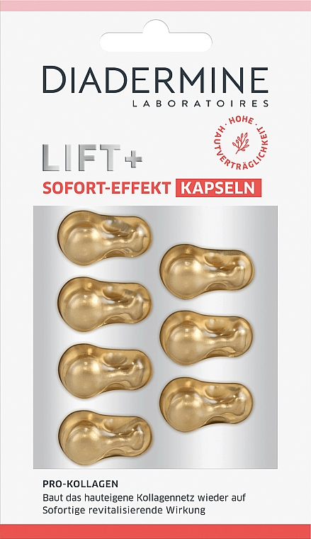 Aufbauende und revitalisierende Gesichtskapseln mit Lifting-Effekt - Diadermine Lift+ Sofort Effect Capsules