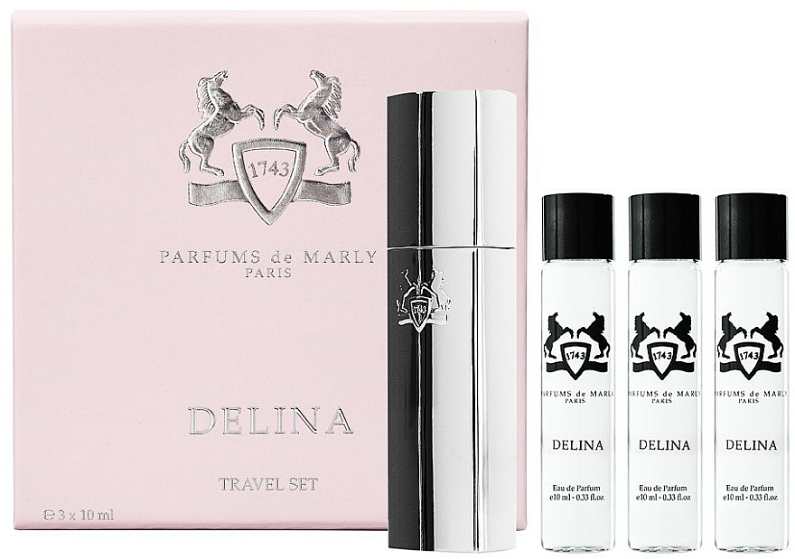 Parfums de Marly Delina - Duftset (Eau de Parfum Refill 3x10ml + Parfum-Hülle 1St.) — Bild N1