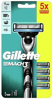 Männerrasierer mit 5 Ersatzklingen - Gillette Mach3 — Bild N1
