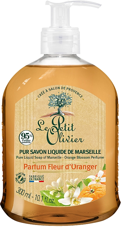 Flüssigseife mit Orangenblütenduft - Le Petit Olivier Vegetal Oils Soap