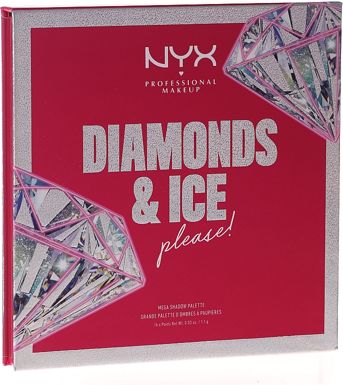 Lidschattenpalette - NYX Professional Makeup Diamonds & Ice Mega Shadow Palette — Bild N1