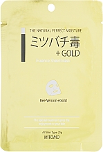 Düfte, Parfümerie und Kosmetik Tuchmaske für das Gesicht mit Bienengift - Mitomo Essence Sheet Mask Bee Venom + Gold