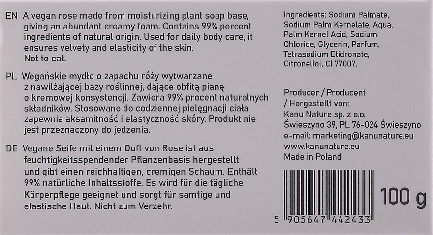 Hand- und Körperseife mit Rose - Kanu Nature Soap Bar Rose — Bild N2