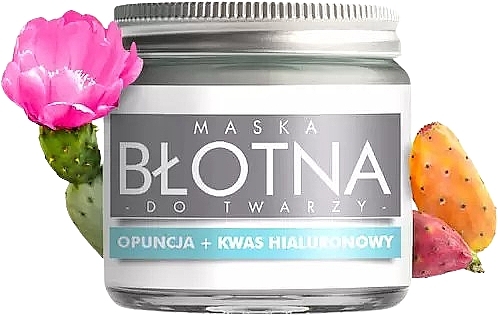 Schlamm-Gesichtsmaske mit Spirulina, Kaktusfeigenöl und Hyaluronsäure - E-fiore Mud Face Mask With Spirulina, Opuntia Oil And HA Acid (in einem Glas)  — Bild N1