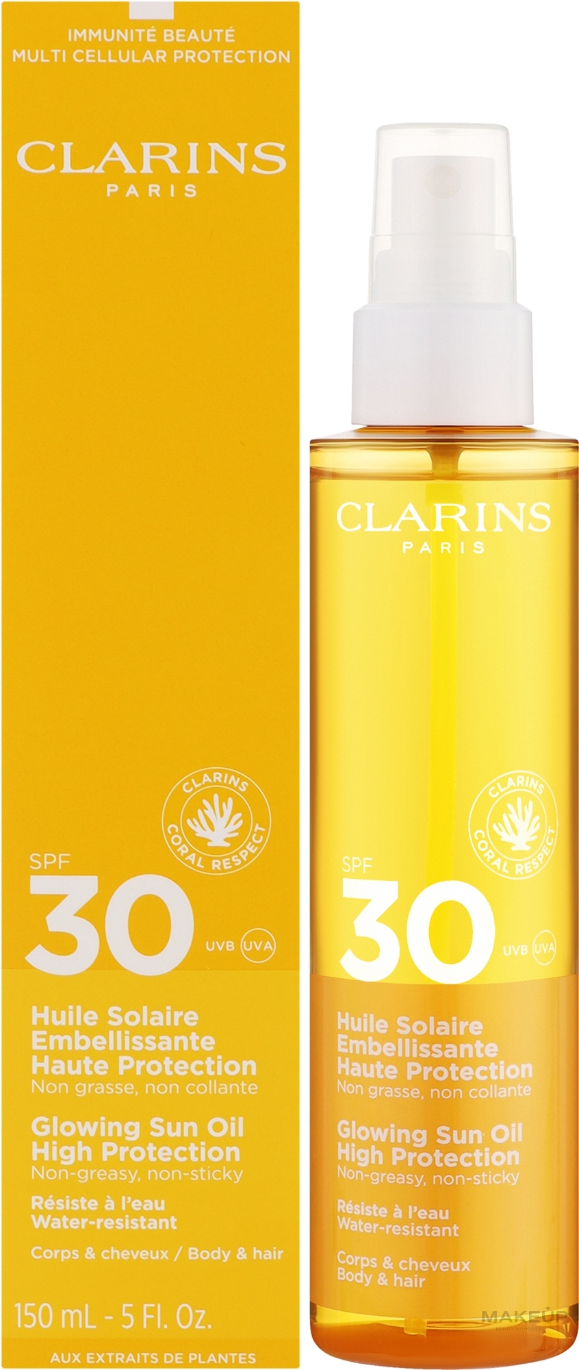 Sonnenschutz-Körperöl - Clarins Glowing Sun Oil High Protection SPF 30 — Bild 150 ml