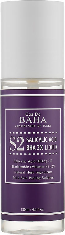 Tonikum zur Aknebehandlung und Porenverengung - Cos De BAHA Salicylic Acid BHA 2% Liquid — Bild N1