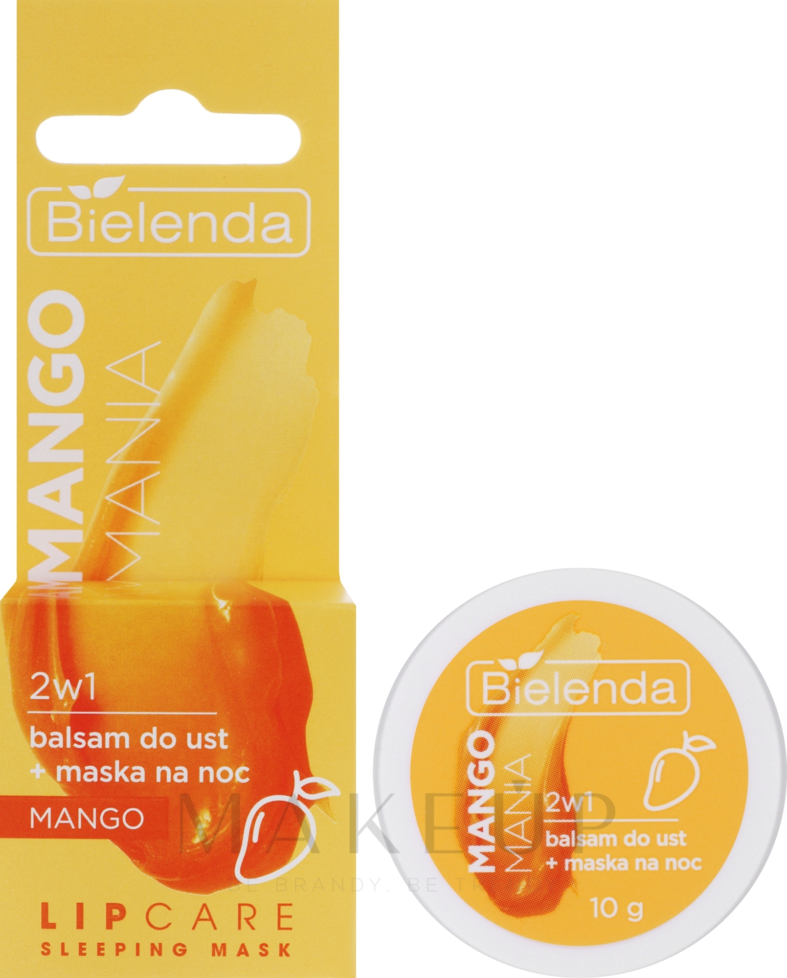 Lippenbalsam-Maske Mango-Manie - Bielenda Lip Care Sleeping Mask — Bild 10 g