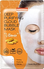 Bubble Tuchmaske - Purederm Deep Purifying Cloud Bubble Mask Vitamin — Bild N1