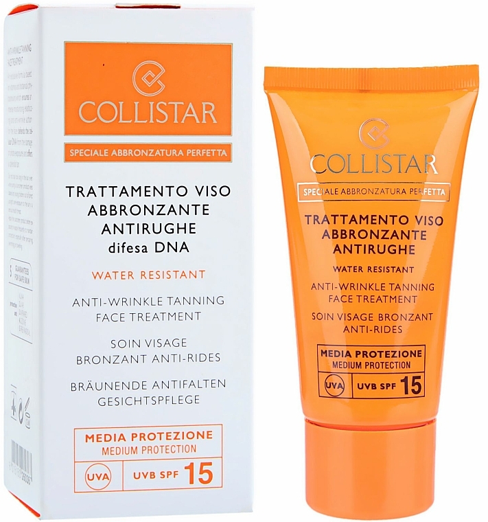 Bräunende Anti-Falten wasserdichte Gesichtspflege - Collistar Speciale Abbronztura Perfetta Anti-Wrinkle Tanning Face Treatment SPF15 — Bild N1