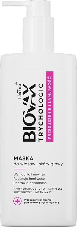 Haar- und Kopfhautmaske - L'biotica Biovax Trychologic Mask  — Bild N1