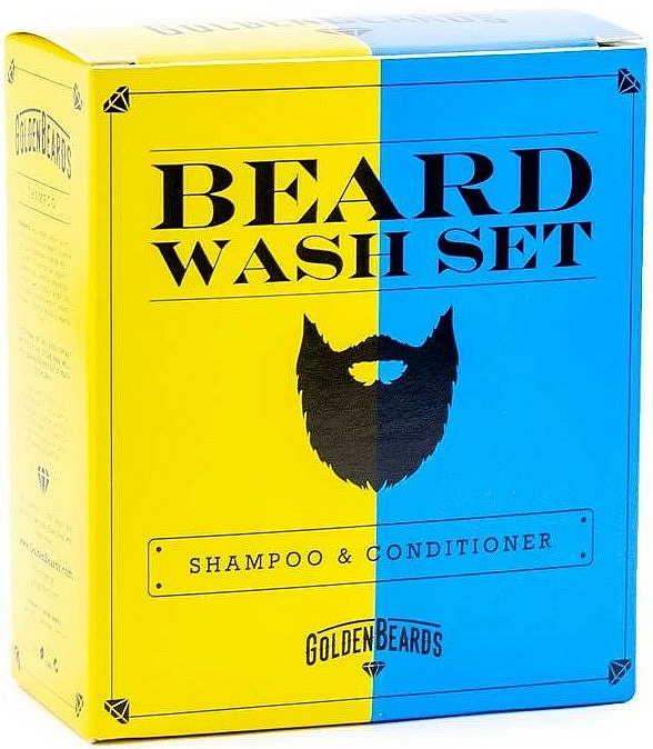 Haarpflegeset - Golden Beards Beard Wash Set (Shampoo 100ml + Conditioner 100ml) — Bild N1