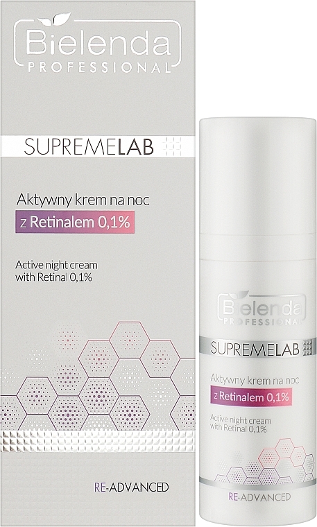 Aktive Nachtcreme mit Retinol - Bielenda Professional Supremelab Re-Advanced Active Night Cream With Retinol 0.1% — Bild N2