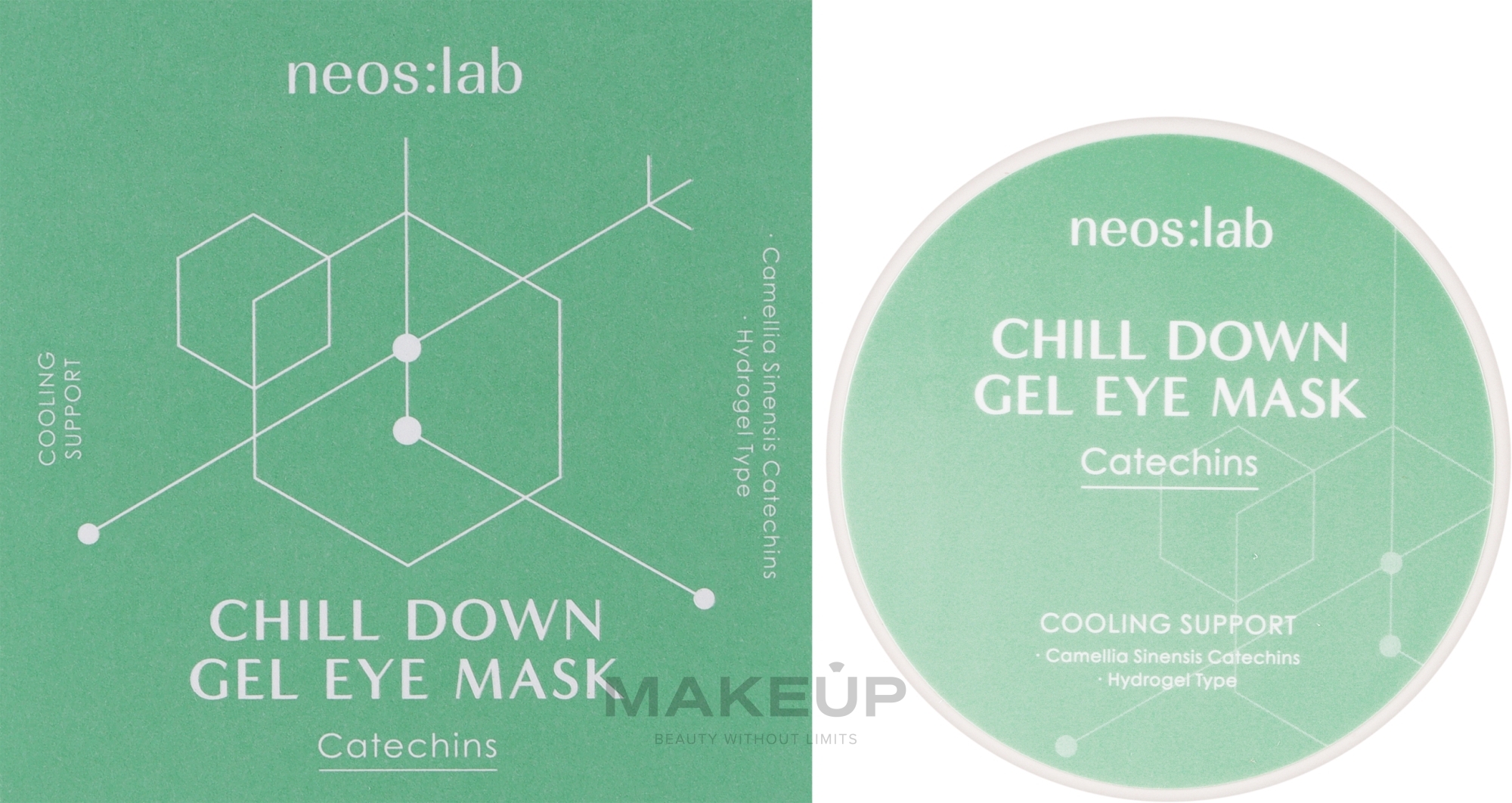 Hydrogel-Augenpatches mit grünem Tee und Adenosin - Neos:lab Chill Down Gel Eye Mask Catechins — Bild 60 St.